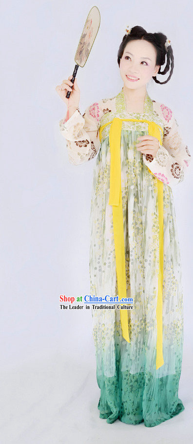 Ancient Chinese Tang Dynasty Female Clothing Complete Set