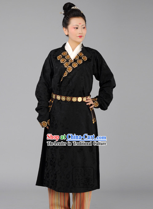 Ancient Tang Time Dark Round Robe for Women