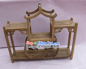 Traditional Chinese Natural Wood Handicraft Shelf