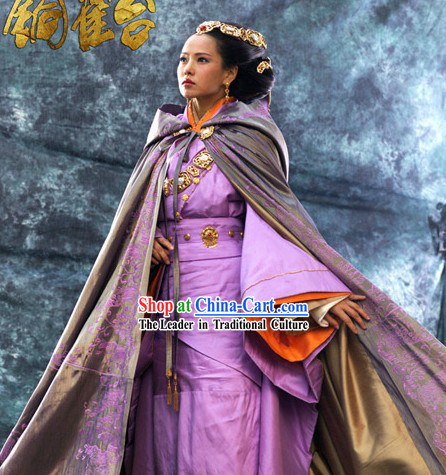 Ancient Chinese Tong Que Tai Yi Nengjing Empress Clothes and Cape Complete Set