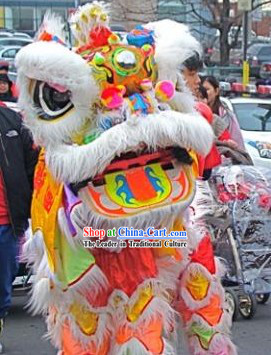 Rainbow Color Lion Dancing Head and Body Costumes Complete Set