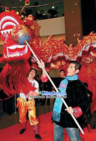 Supreme Best Red Festival Celebration Dragon Dancing Equipment Full Set