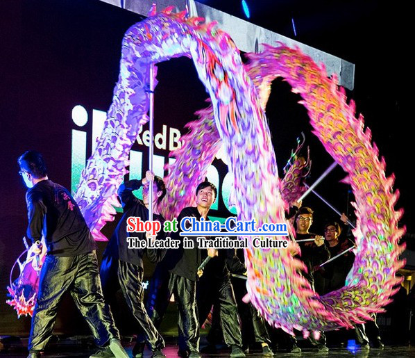 Professional Competition and Performance Ultraviolet Dragon Dance Costume Complete Set