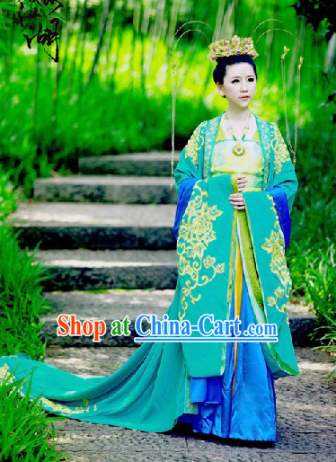 Chinese Imperial Princess Dresses and Hair Accessories Complete Set