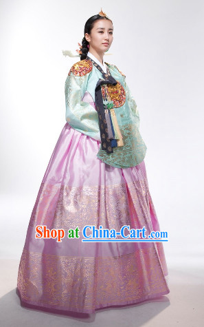 Ancient Korean Imperial Clothing and Headpieces Complete Set