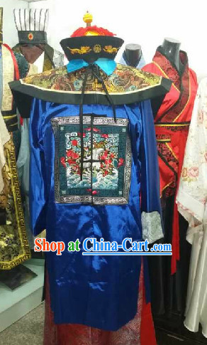 Ancient Chinese Official Clothing and Hat Complete Set for Men