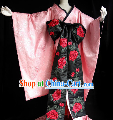 Stage Performance Japanese Kimono Clothes for Girls