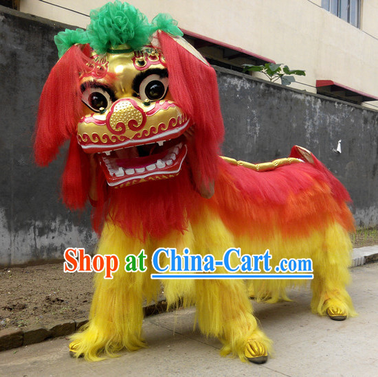 Smiling Beijing Lion Dance Costumes Complete Sets for Two People