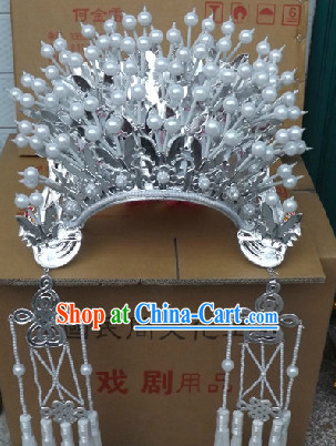 Traditional Chinese White Phoenix Crown