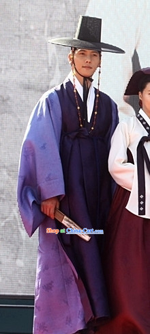 Korean Traditional Young Man Clothes and Hat Complete Set