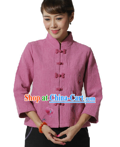 Traditional Chinese Hands Painted Mandarin Jacket for Women