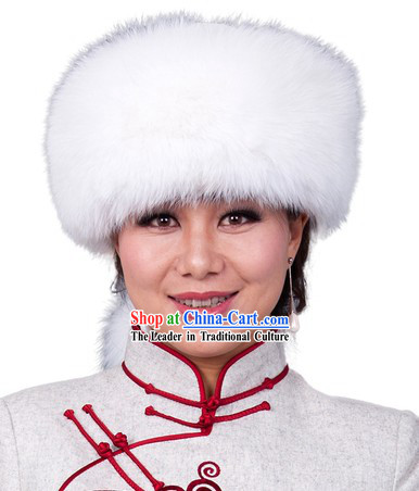 Traditional Chinese Mongolian Fox Hat