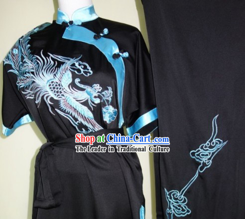 Traditional Kung Fu Silk Uniform Black