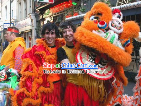 Supreme Asian Chinese Lion Dance Costumes Complete Set