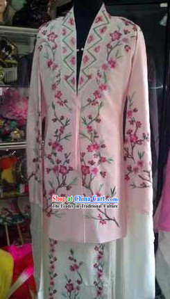 Ancient Chinese Embroidered Flower Long Robe for Women