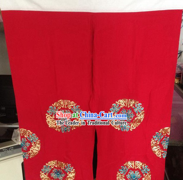 Traditional Chinese Silk Hands Embroidered Pants