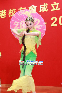 Jasmine Flower Recital Dance Costume and Headdress Complete Set