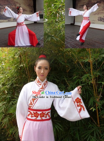 Chinese Classical Dance Shan Wu Cang Qiong Costumes with Red Pants
