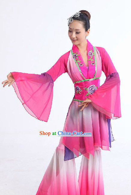 Chinese Classic Yangge Dancing Suit for Girls