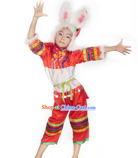 Professional Stage Performance Rabbit Dancing Costumes for Child