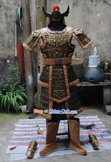 Ancient Chinese General Replica Armor Dresses and Helmet Complete Set
