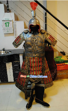 Jackie Chan Style Ancient General Armor Clothes Costumes and Hat Complete Set
