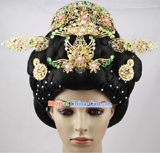 Ancient Chinese Imperial Palace Lady Wig and Hair Accessories