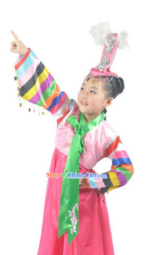 Korean Group Dance Costumes and Hat for Children