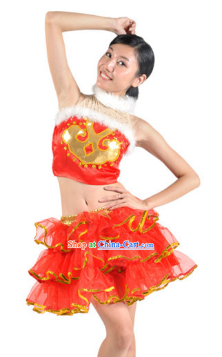 Chinese Christmans and New Year Dance Team Costumes for Women