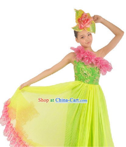 Top Adult Dance Costumes Flower Shape