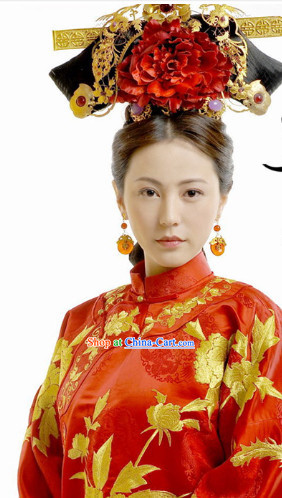 Bu Bu Jing Xin Ruo Lan Wedding Dress and Headdress Complete Set
