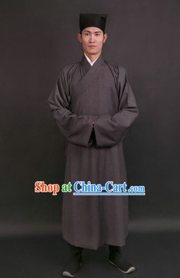 Han Dynasty Hanfu Everyday Court Dress Changfu and Hat for Men
