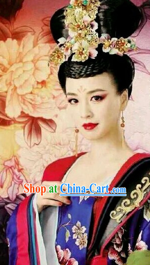 Handmade Chinese Empress Wig and Hair Accessories
