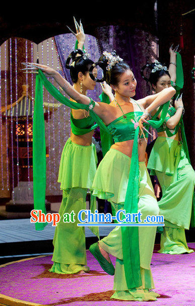 Chinese Classical Fairy Dance Costumes and Headwear
