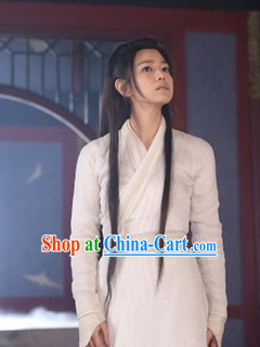 Chinese White Traditional Clothing for Ladies