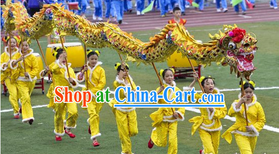 18 Meters 10 People Olympic Games Dragon Dance Equipments Complete Set for Teenagers