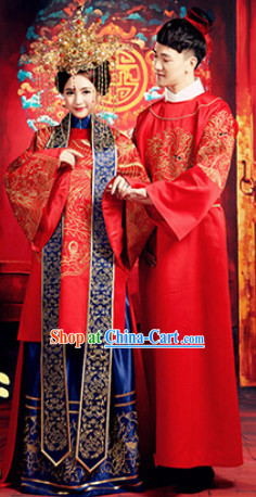 Chinese Wedding Couples Costumes for Men and Women