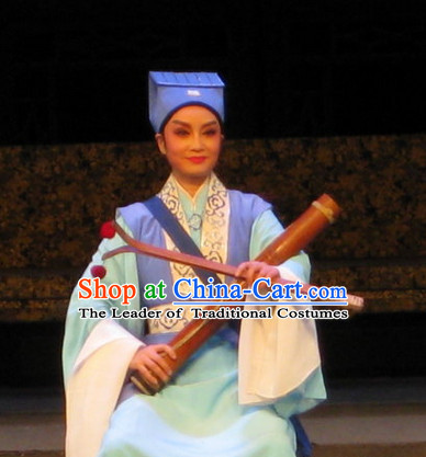 Chinese Opera Peking Opera Cantonese Opera Young Scholar Costumes and Hat Complete Set