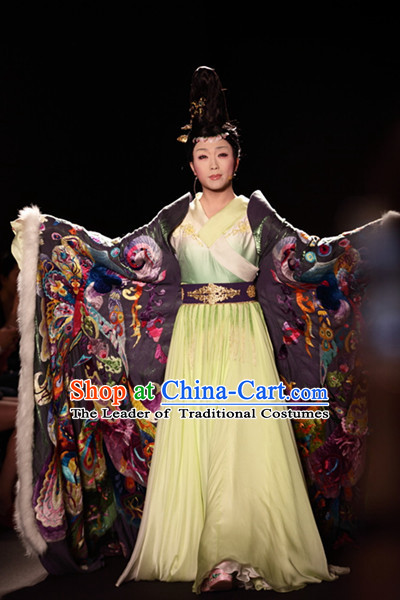 Stage Performance Ancient Chinese Empress Costumes and Hair Accessories