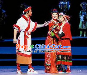 Chinese Opera Peking Opera Cantonese Opera Ancient Chinese Male Labour Costumes and Headwear Complete Set