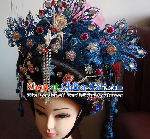 Theatrical Performances Chinese Tang Dynasty Empress Phoenix Hairstyles Fascinators Fascinator Wholesale Jewelry Hair Pieces and Wigs