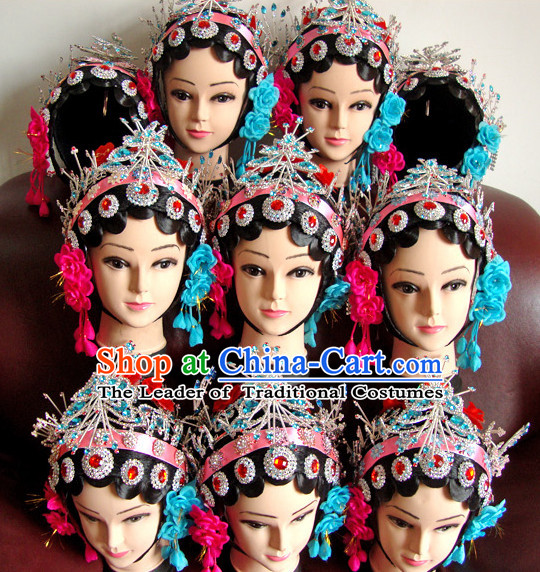 Chinese Opera Peking Opera Cantonese Opera Hairstyles Fascinators Fascinator Wholesale Jewelry Hair Pieces and Black Wigs