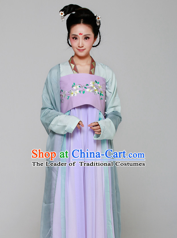 Chinese Ancient Princess Halloween Costume and Hair Jewelry for Women