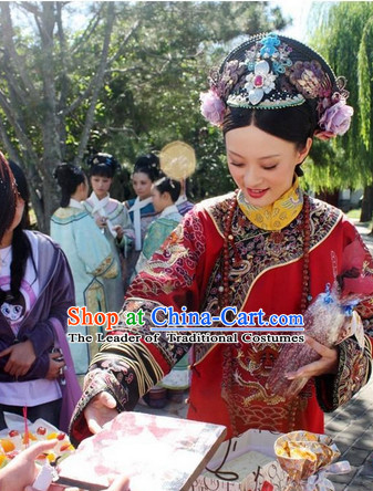 Asian Chinese Qing Empress Halloween Costume Cosplay Costumes Superhero Costumes Complete Set