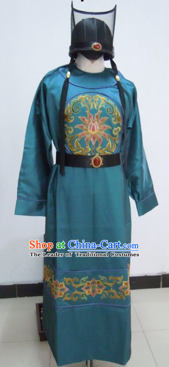 Asian Chinese Ming Dynasty Detective Halloween Costumes Cosplay Costume and Hat Complete Set