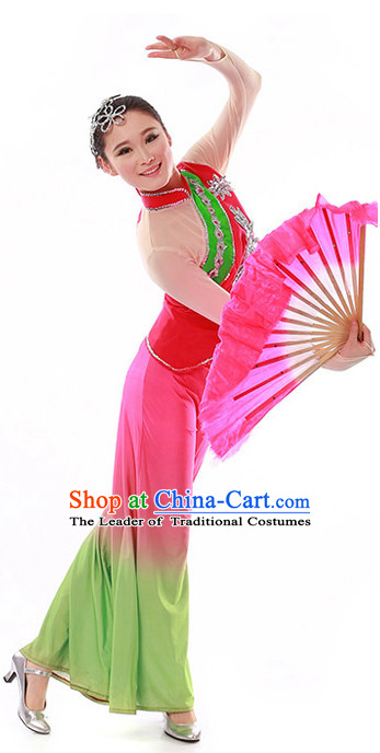 Chinese Fan Dance Costume Wholesale 