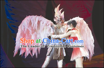 Stage Opera Angel Costumes with Giant Wings