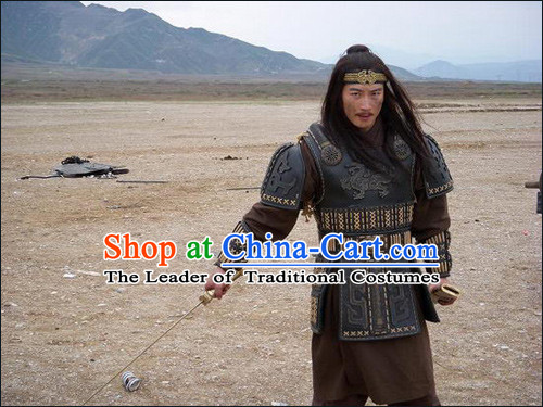 China Eastern Zhou Dynasty Palace Superhero Chinese Costume Armor Clothing Complete Set