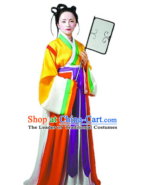Chinese Costume Chinese Costumes National Garment Outfit Clothing Clothes Ancient Jin Dynasty Women Garment Outfits Dresses for Girls