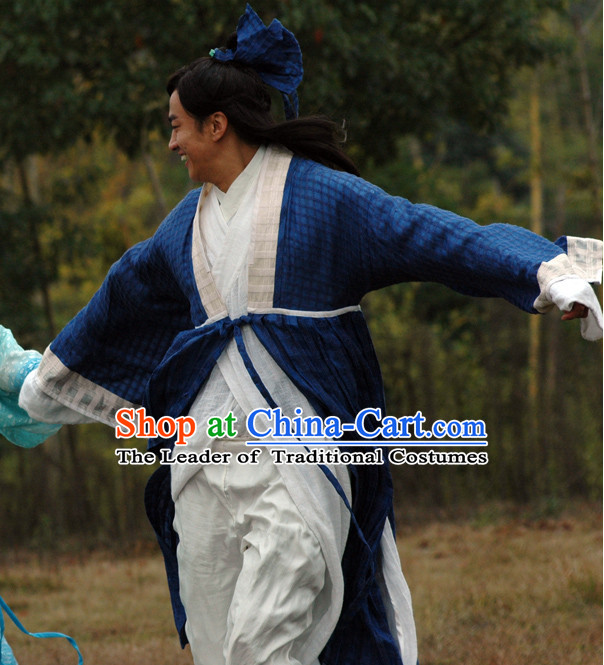 Chinese Costume Chinese Classic Costumes National Garment Outfit Clothing Clothes Ancient Jin Dynasty Liang Shanbo Costumes for Men